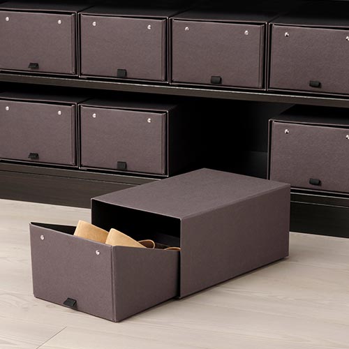 Boîtes à chaussures IKEA , Anilinare, brun foncé