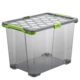 boîte en plastique transparente avec couvercle